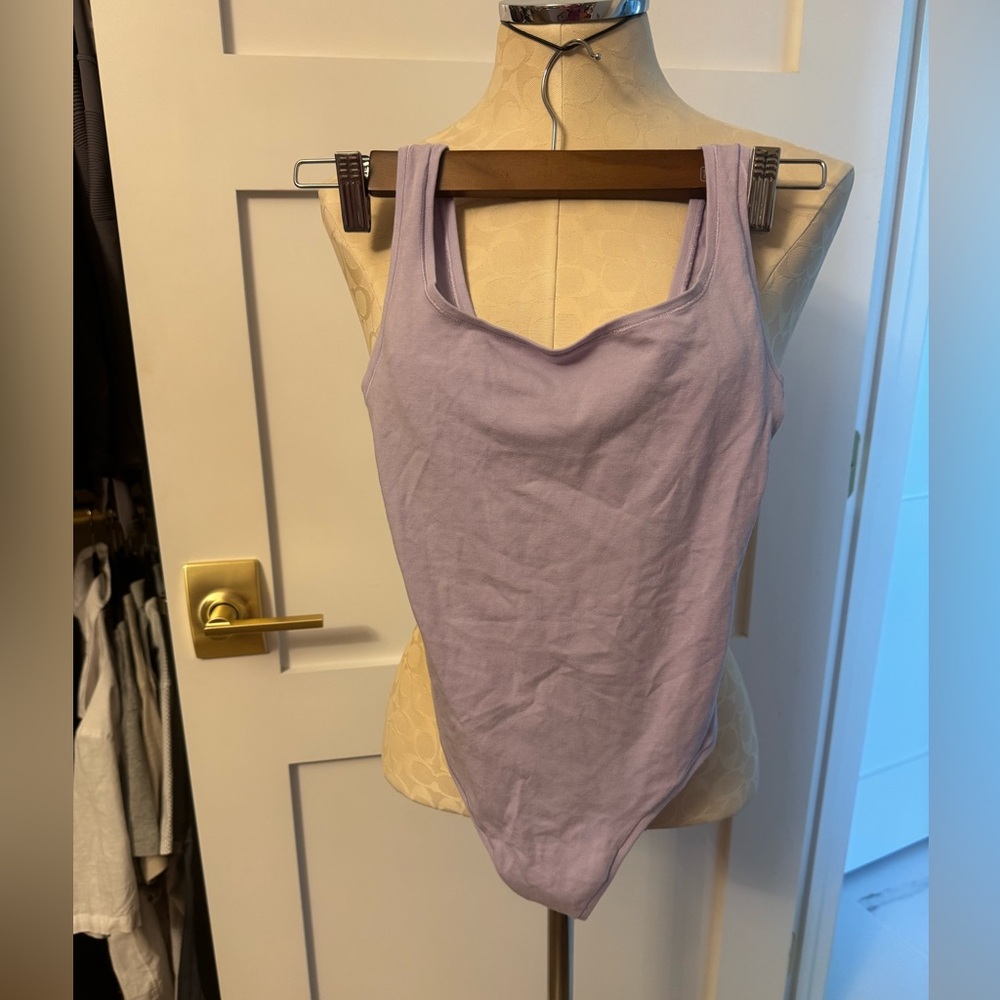 PINK Victoria's Secret Lilac Scoop Neck Bodysuit